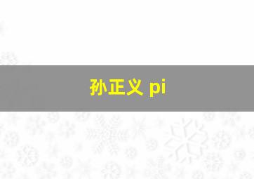 孙正义 pi